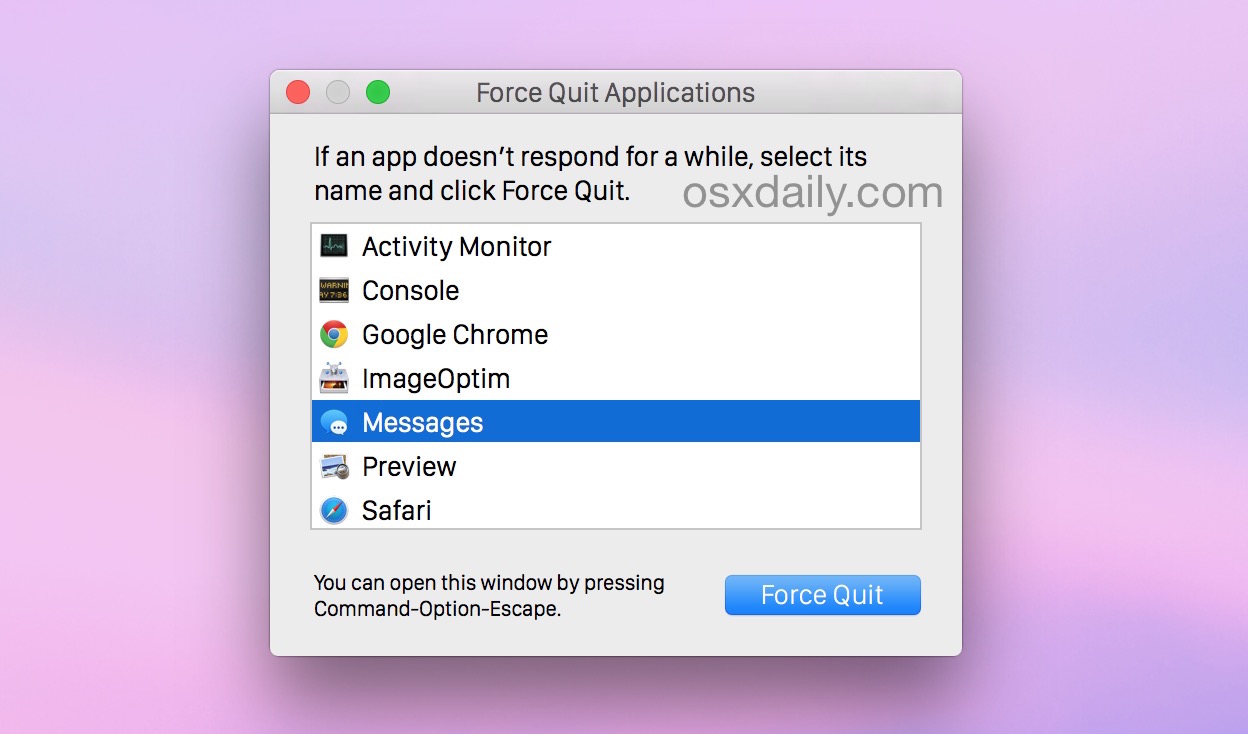 Closing An Unresponsive App On Mac